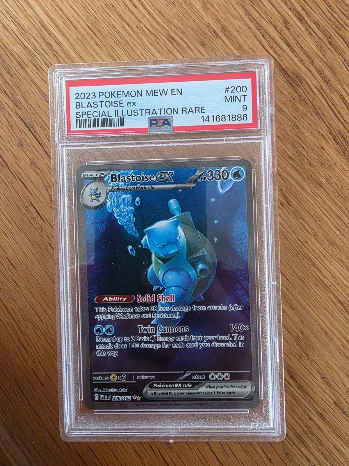 PSA 9 Blastoise ex SIR 151, Ophalen of Verzenden, Zo goed als nieuw, Losse kaart