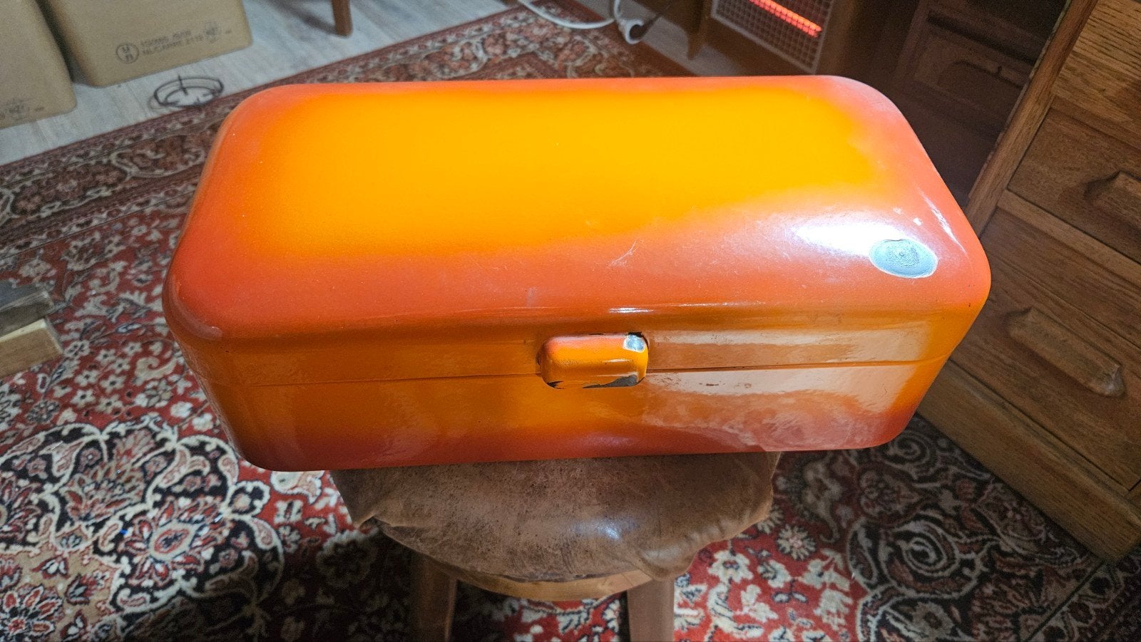 Broodtrommel DRU TERRACOTTA, Antiek en Kunst, Ophalen