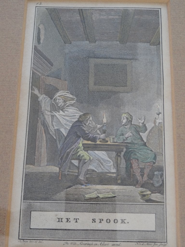 gravure Het spook uit Fabelen en vertelsels van F.C. Gellert, Antiek en Kunst, Dagelijks leven, Ophalen of Verzenden, Gravure