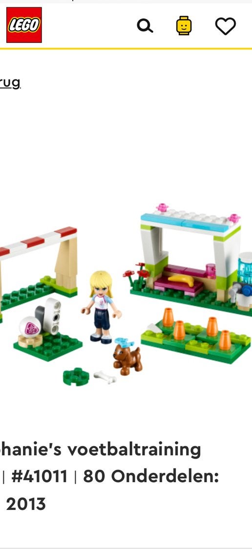 Lego Friends 41011 Stephanie’s voerbaltraining, Lego, Friends, Ophalen of Verzenden, Zo goed als nieuw