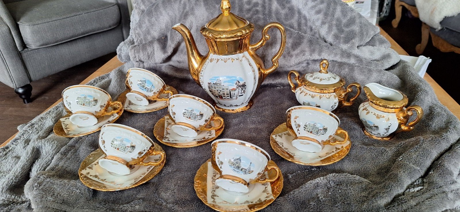 venezia porselein goud, Ophalen