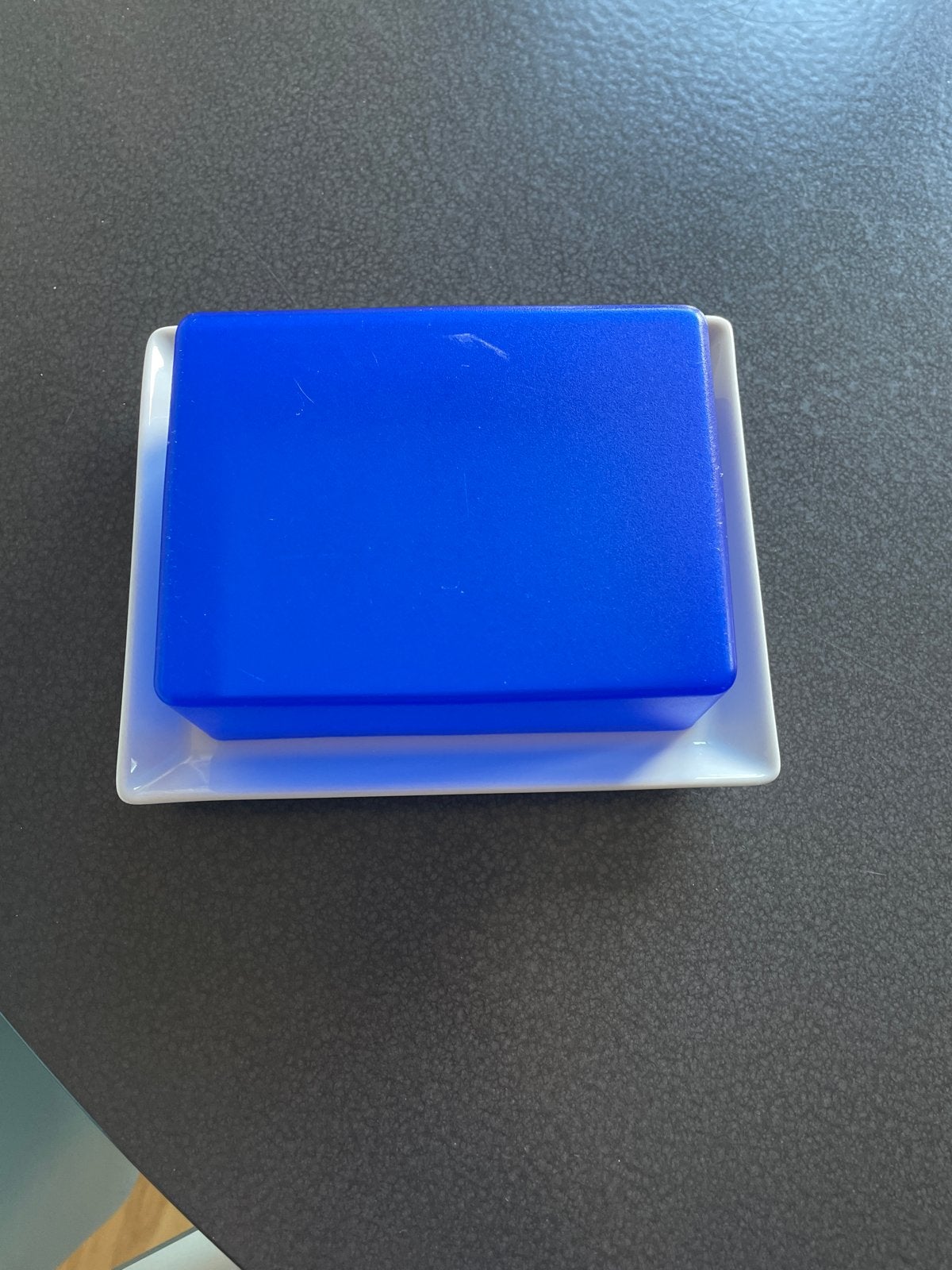 Arzberg Tric botervloot met blauwe deksel, Huis en Inrichting, Keuken | Servies, Gebruikt, Arzberg, Overige typen, Ophalen of Verzenden