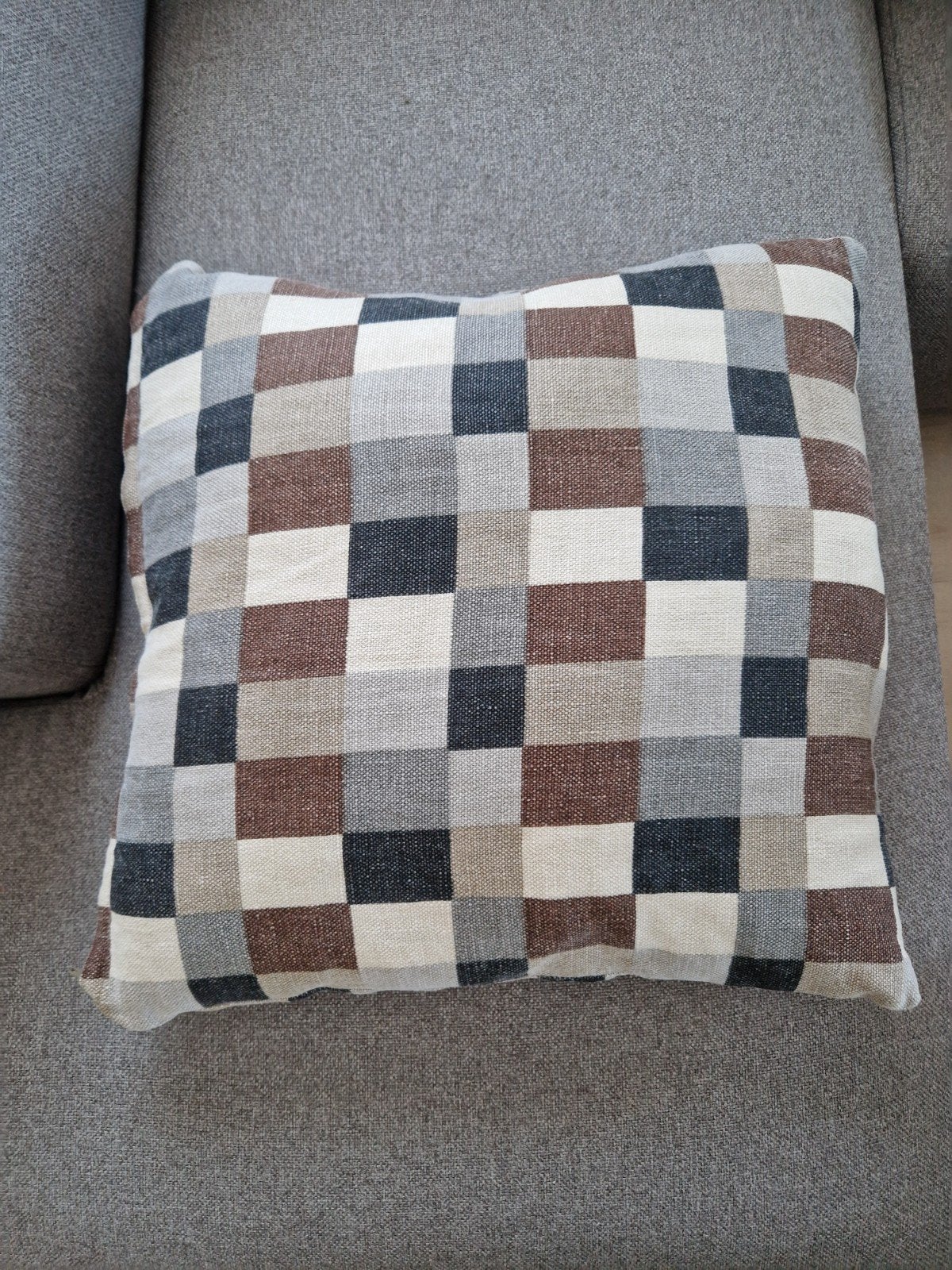 Sierkussen met afneembare hoes 45x45 cm, Huis en Inrichting, Meerkleurig, Vierkant, Ophalen of Verzenden, Zo goed als nieuw