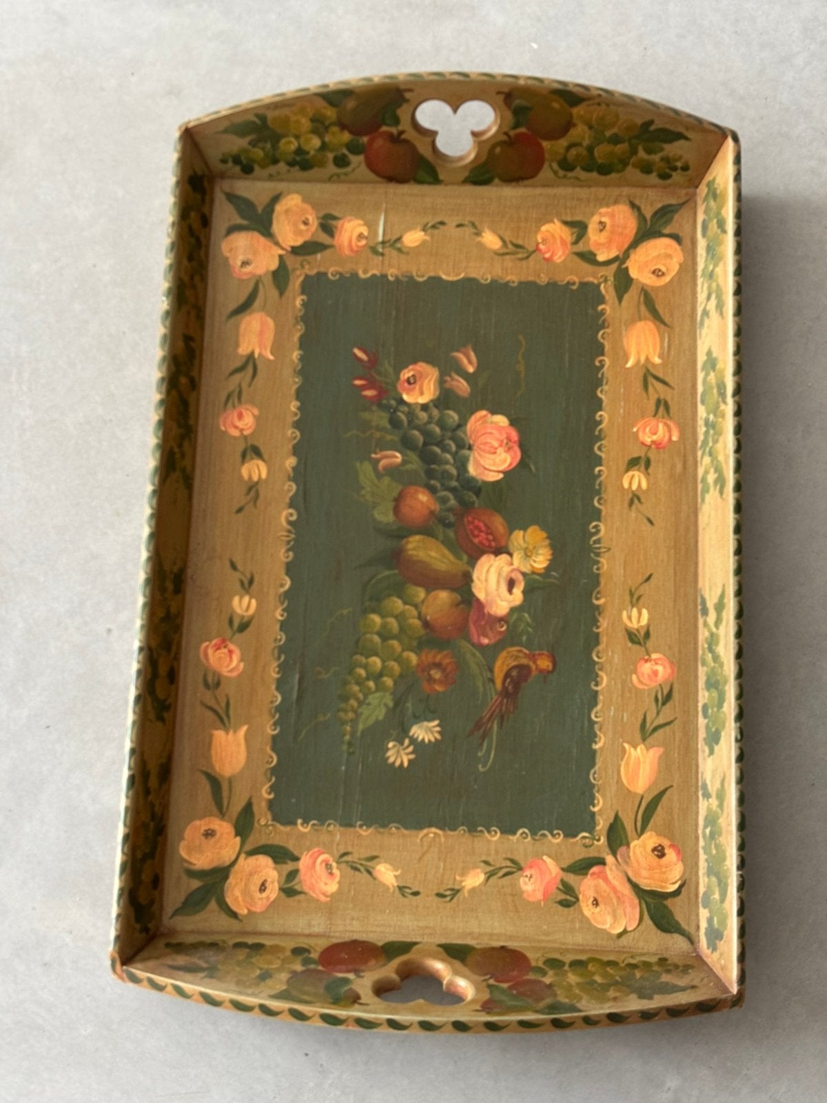 Dienblad, Bloemen, Ophalen of Verzenden, Zo goed als nieuw, Hout