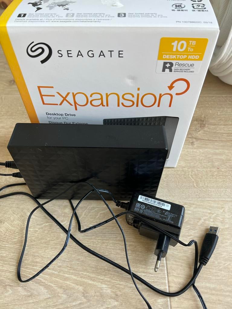 Seagate Expansion 10TB Externe Desktop HDD, Ophalen of Verzenden, Zo goed als nieuw