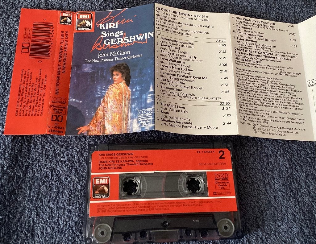 Kiri Te Kanawa Kiri sings Gershwin MC, Cd's en Dvd's, Cassettebandjes, Gebruikt, Klassiek, 1 bandje, Ophalen of Verzenden