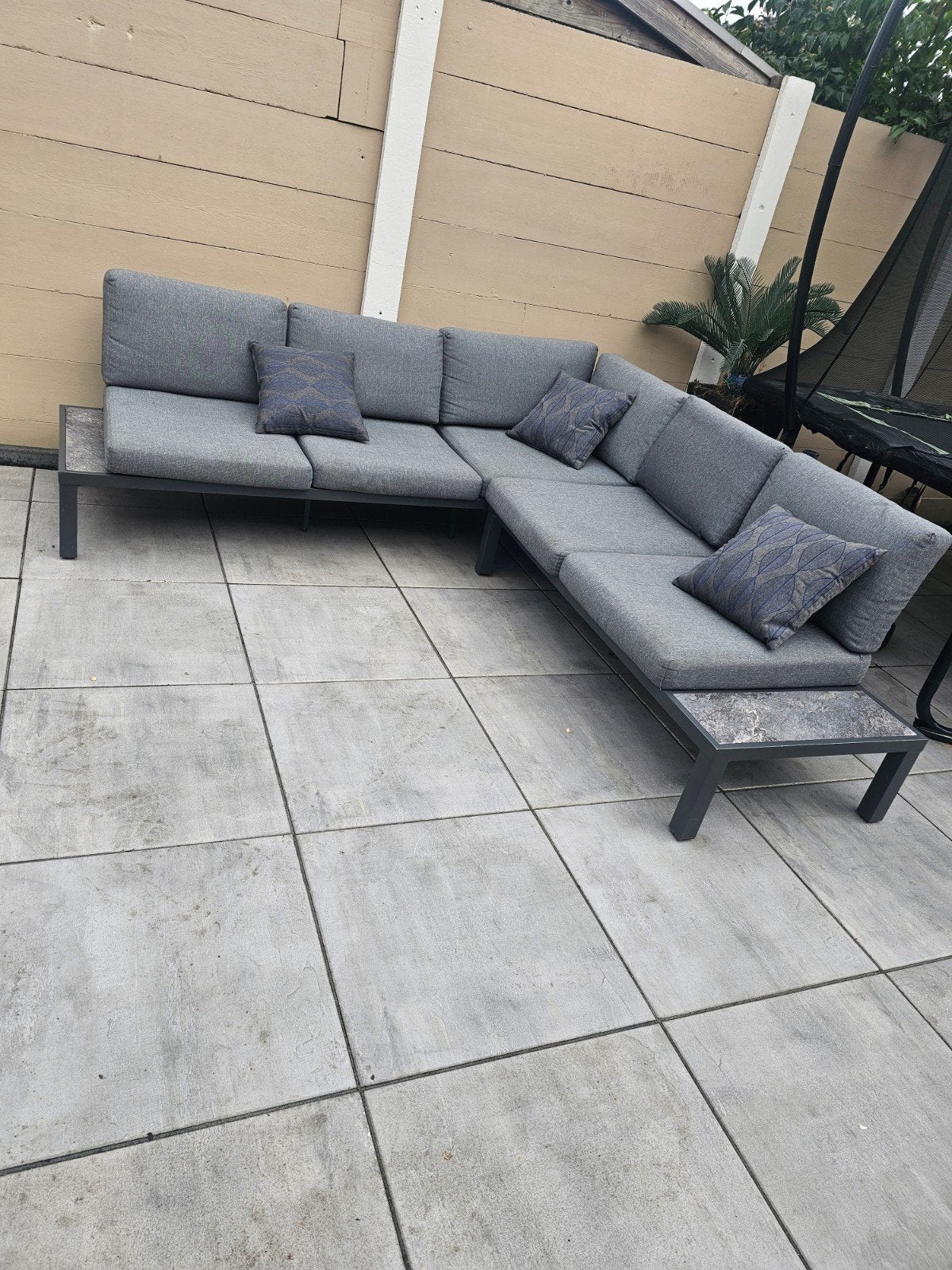 loungeset tuinset met kussens en tafel / loungebank, Tuin en Terras, Ophalen, Bank