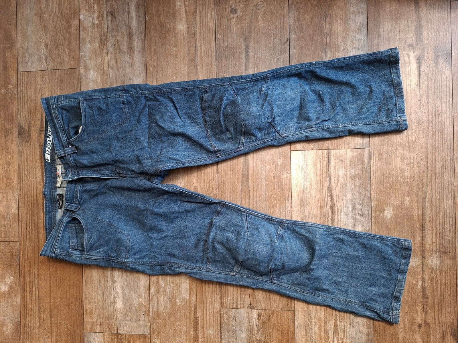 Evolution Kevlar dames motorbroek - Maat 48, Blauw, Maat 46/48 (XL) of groter, Ophalen of Verzenden, Gedragen