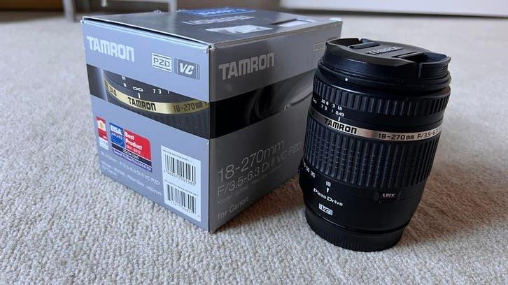 Tamron 18-270mm F/3.5-6.3 DI II VC PZD voor Canon, Ophalen of Verzenden, Zo goed als nieuw, Telelens, Zoom