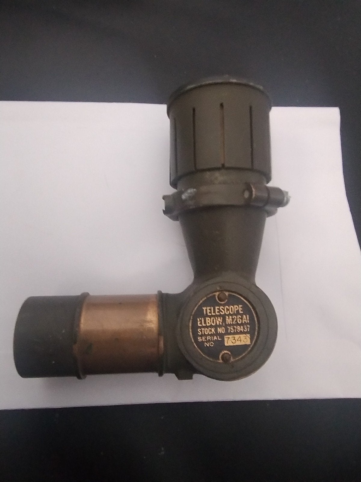 🔴 Vintage M26A1 elleboog telescoop WW2 artillerie, Ophalen of Verzenden, Amerika