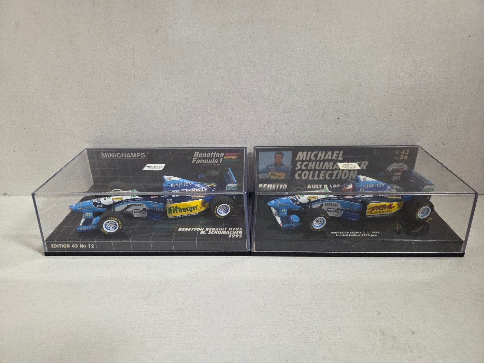 Minichamps F1 Benetton Michael Schumacher 1995 modellen, Ophalen of Verzenden, Zo goed als nieuw, Formule 1
