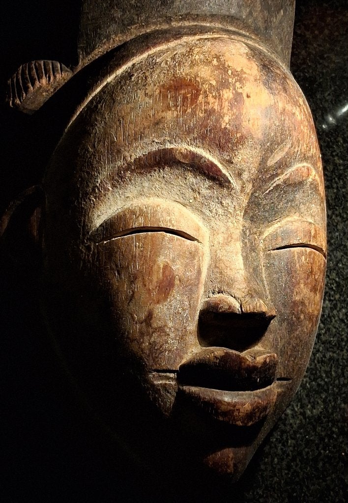 Punu masker Gabon /baule kuba songye dogon luba fang baule, Hout, Afrika, Masker, Handgemaakt