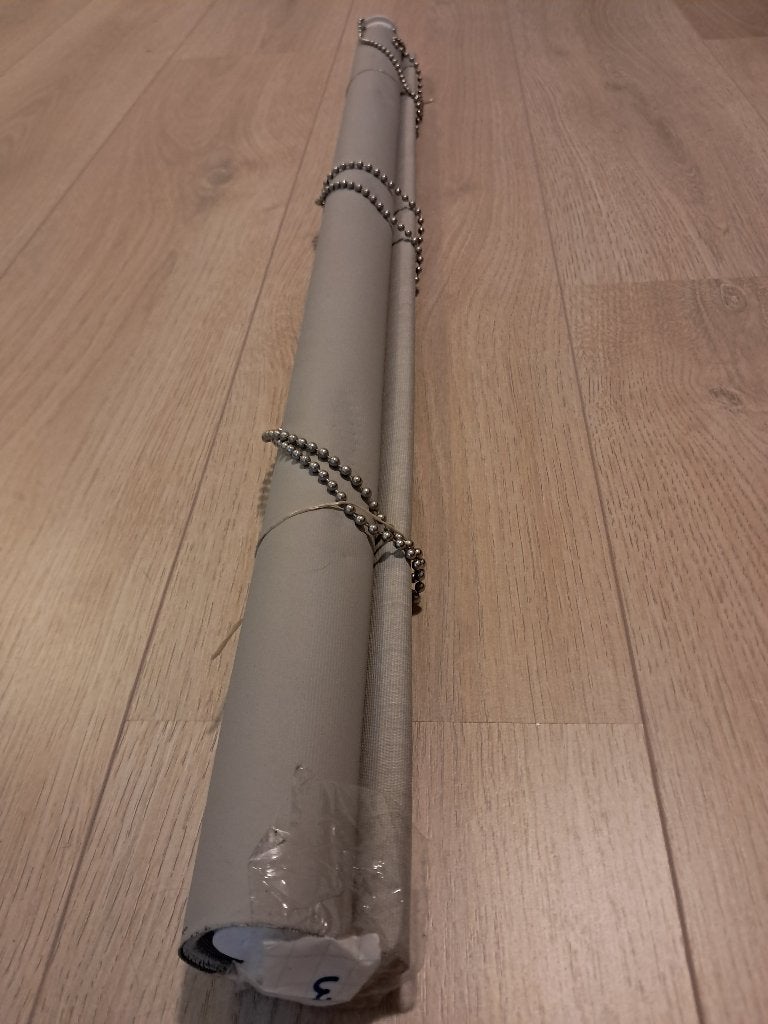 Rolgordijn taupe/grijs 85cm x 183 cm, Ophalen, Rolgordijn, Inclusief montageonderdelen, Bruin
