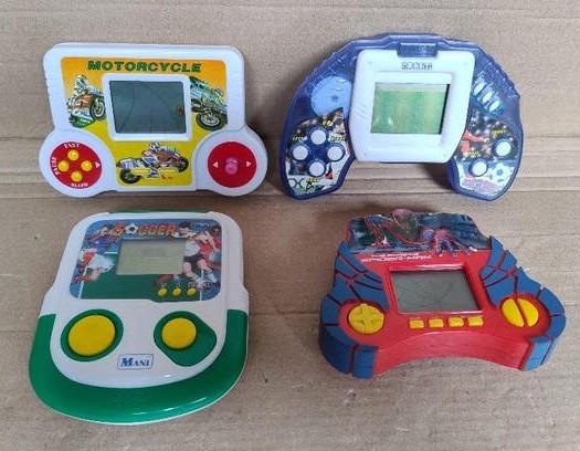 4 Vintage LCD games Spiderman, MGA Soccer, Motorcycle Race, Avontuur en Actie, Gebruikt, 1 speler, Ophalen of Verzenden