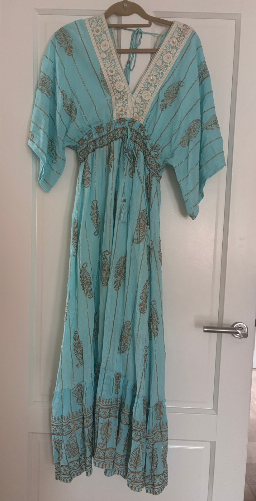 Ibiza style lange zomer jurk, Maat 38/40 (M), Mi, Zo goed als nieuw, Mi