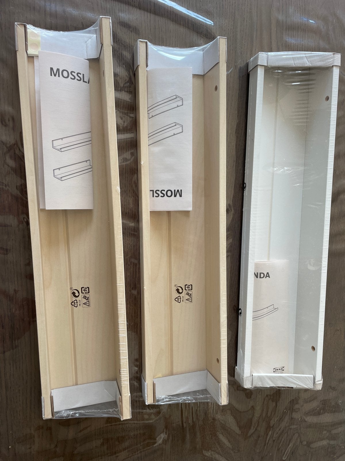 Nieuwe IKEA MOSSLANDA en LERBODA fotolijstplanken, Ophalen of Verzenden, Nieuw