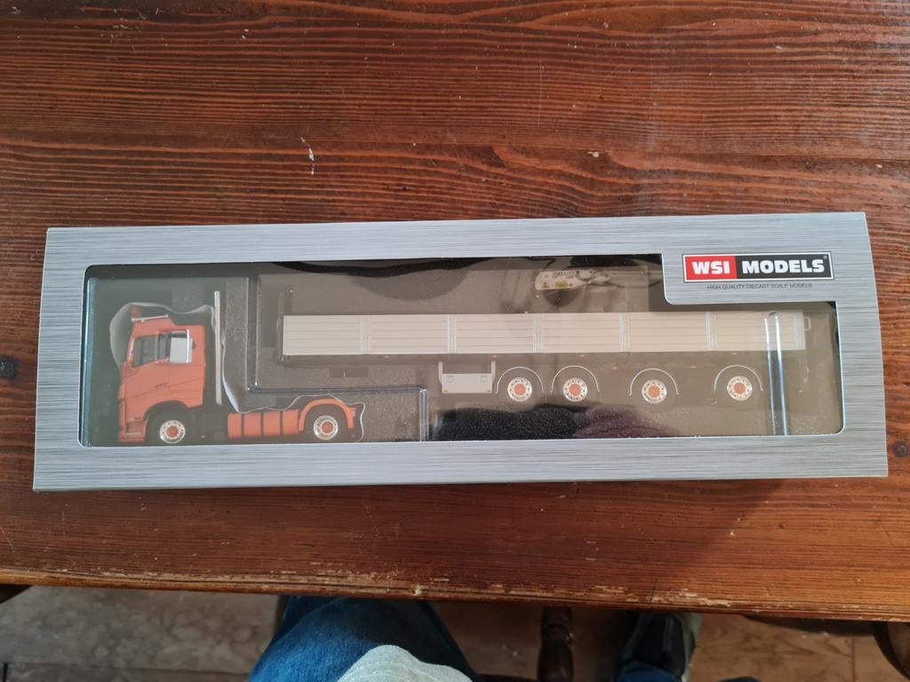 1:50 Volvo FH4 4x2 met  steentrailer Gerding Transport WSi, Ophalen of Verzenden, Nieuw, Bus of Vrachtwagen, Wsi