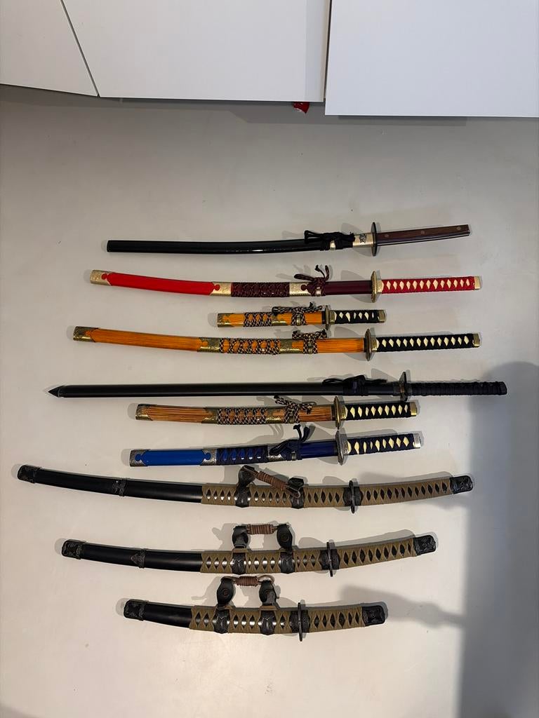 Set van diverse decoratieve replica  Japanse/katana zwaarden, Ophalen of Verzenden
