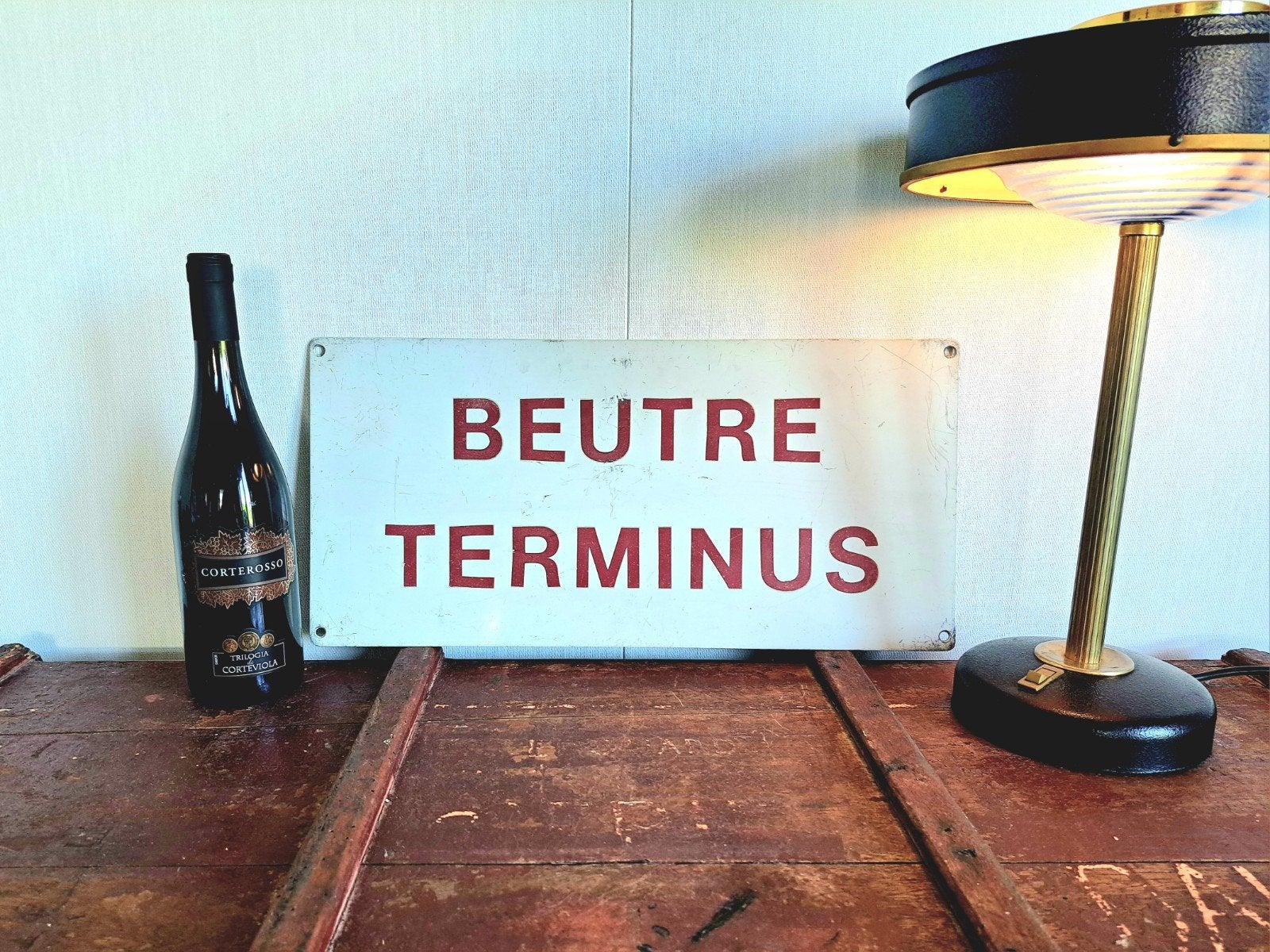 Authentiek Frans Bushalte Bord uit Bordeaux, Ophalen of Verzenden