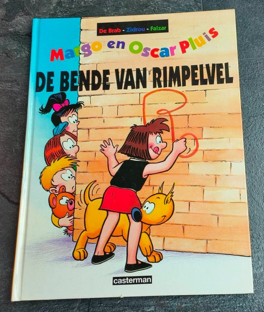 Margo en Oscar Pluis de bende van Rimpelvel, Eén stripboek, Zo goed als nieuw, Zidrou en Falzar, Ophalen of Verzenden