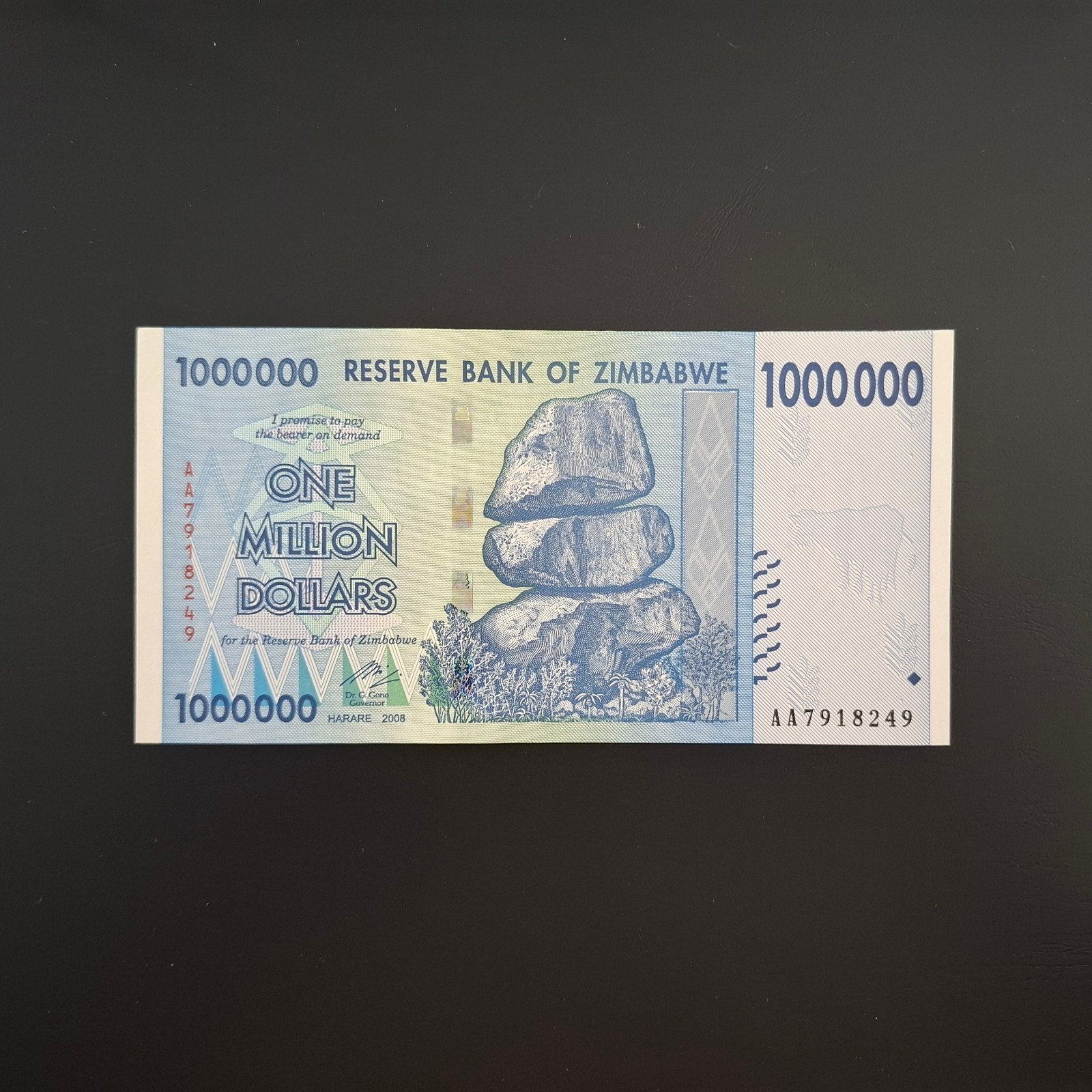 1000000 dollar Zimbabwe #008, Verzenden, Zimbabwe, Los biljet