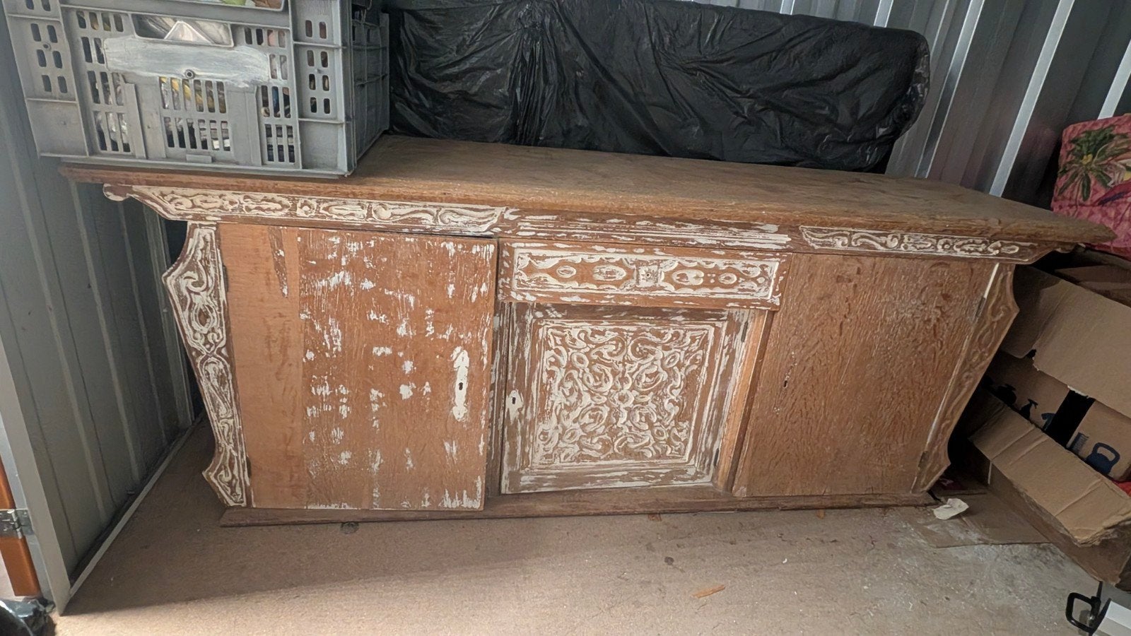 Boho/Ibiza dressoir, gratis af te halen in Haarlem, Ophalen, Gebruikt, 150 tot 200 cm, 25 tot 50 cm