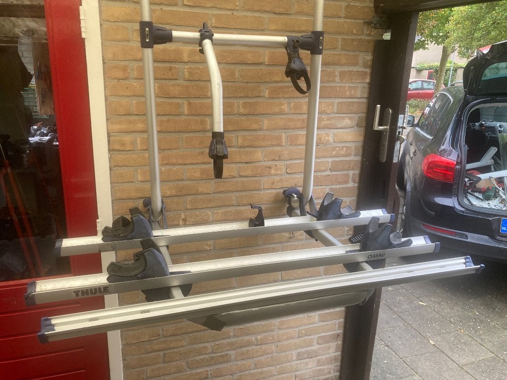 Fietsendrager voor Caravan of Camper, Thule voor 2 of 3, Ophalen of Verzenden, Gebruikt