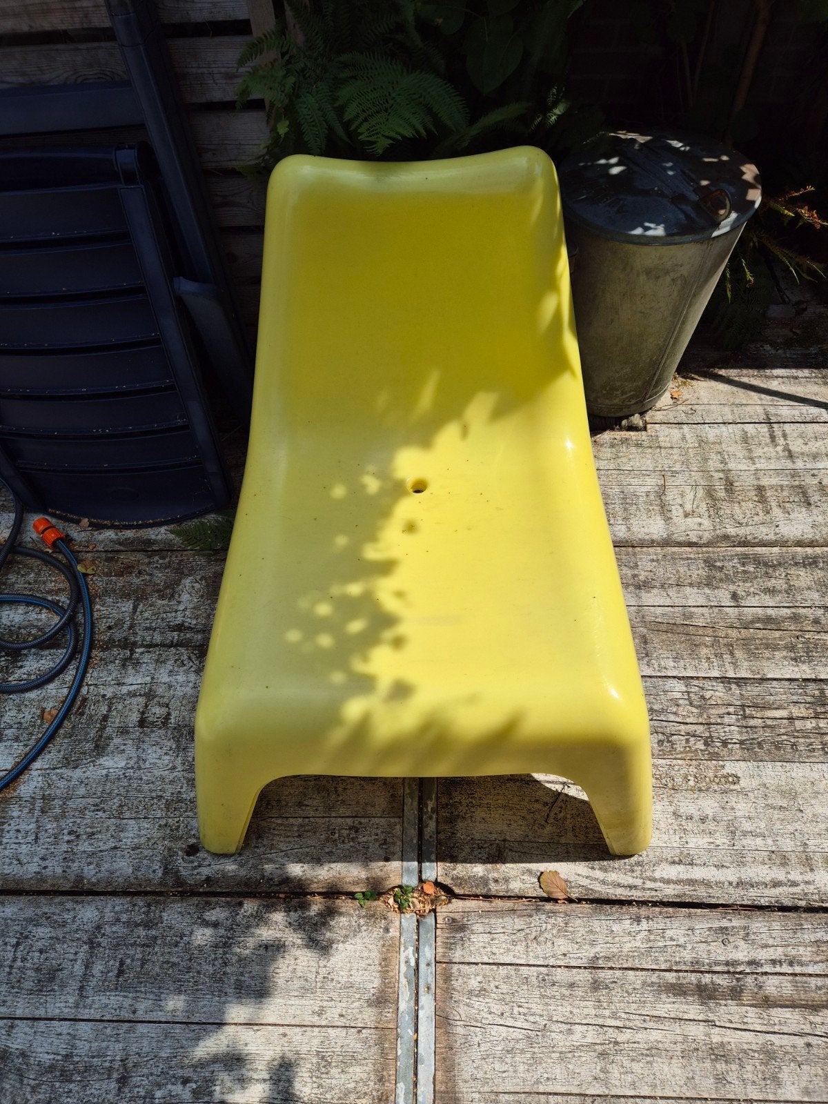 2x gele kunststof ikea stoelen voor buiten, Ophalen, Kunststof, Gebruikt, Overige kleuren