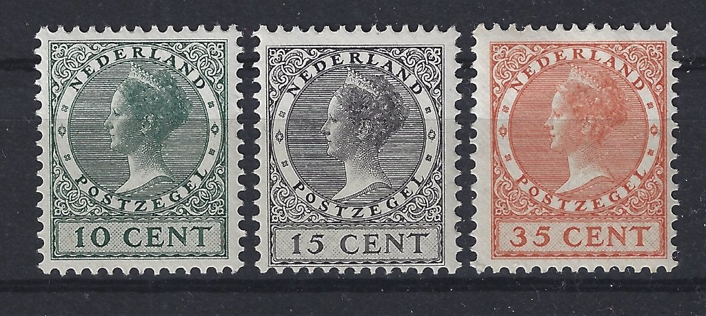 NVPH 136 - 138 Postfris Wilhelmina 1924 OUD NEDERLAND p/stuk, Postzegels en Munten, Ophalen of Verzenden, T/m 1940, Postfris