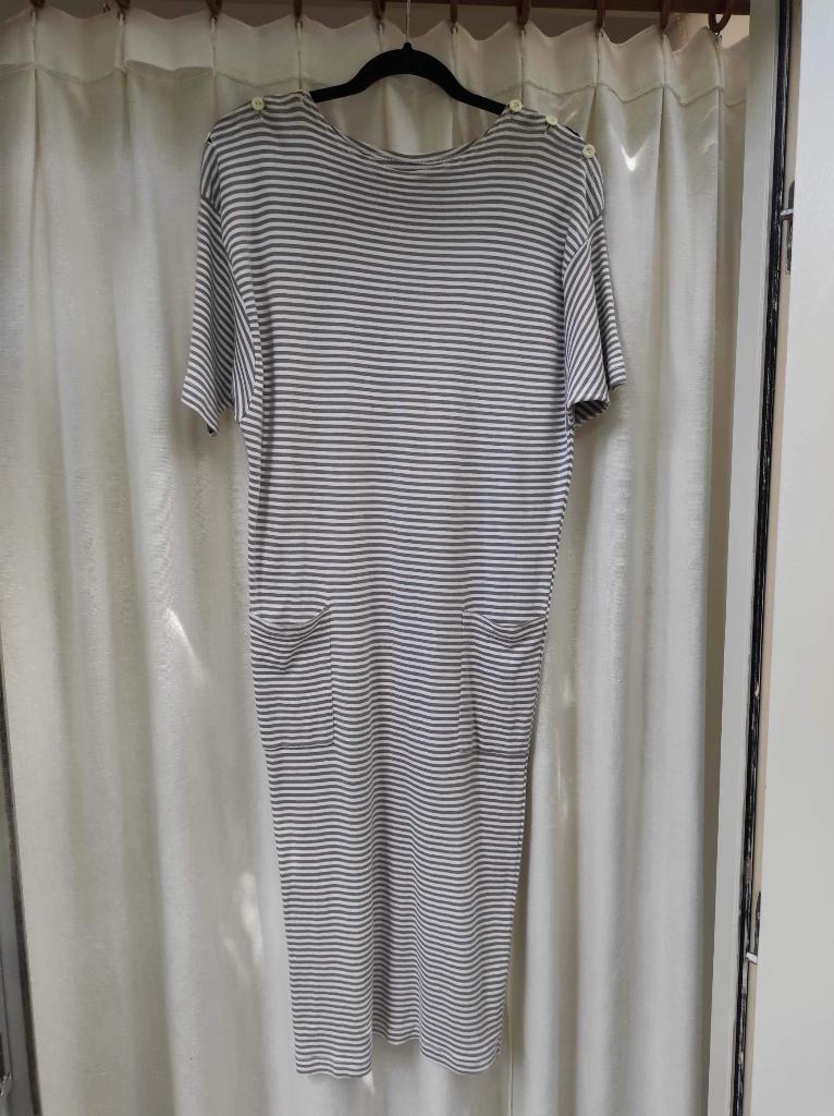 Vintage zomerjurk 80's / jaren '80, Kleding | Dames, Jurken, Maat 38/40 (M), Beige, Ophalen of Verzenden, Gedragen