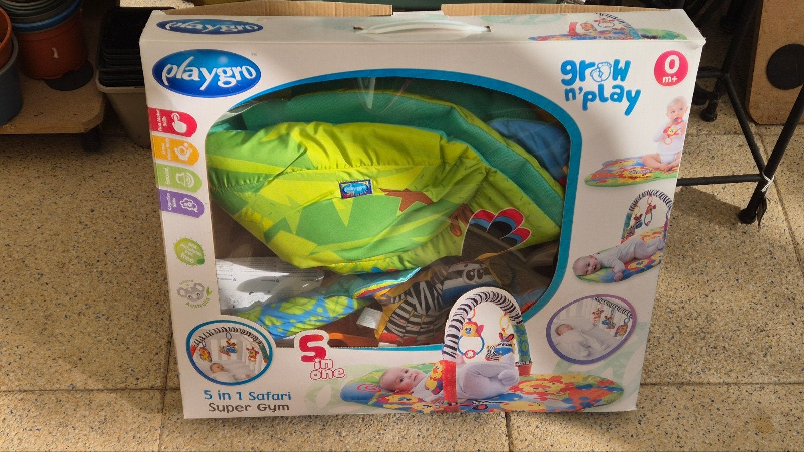 Playgro 5-in-1 Safari Super Gym Speelkleed, Ophalen, Zo goed als nieuw, Speelkleed