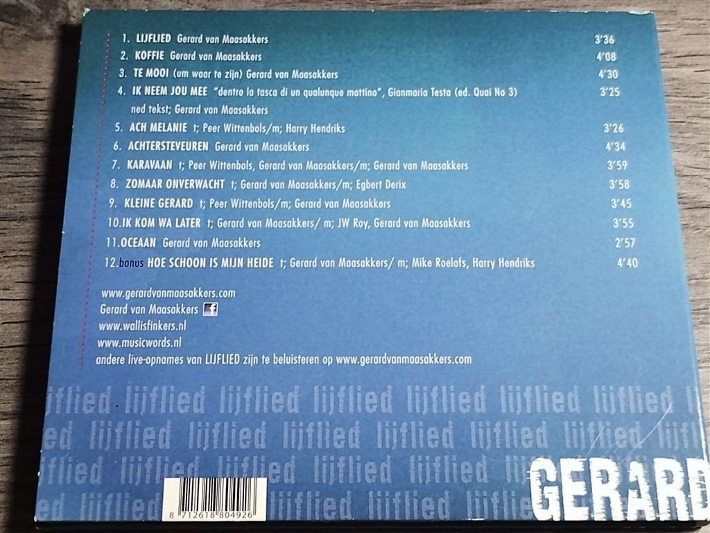 Gerard van Maasakkers ‎– Lijflied [Gesigneerd], Ophalen of Verzenden, Zo goed als nieuw, Levenslied of Smartlap
