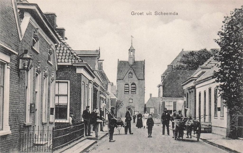 703-202-019 Groet uit Scheemda, Verzenden, Voor 1920, Groningen
