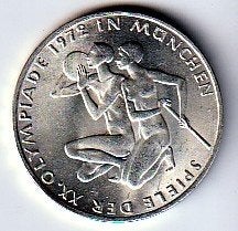 10  mark  1972  D  Duitsland. km. 132, Ophalen of Verzenden, Duitsland, Losse munt, Zilver