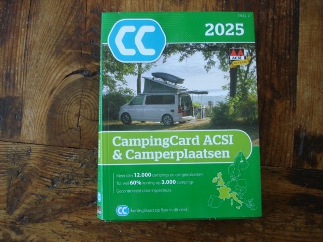 reisgids(007) CC camping card acsi en camperplaatsen.2025., Overige merken, Europa, Ophalen of Verzenden, Zo goed als nieuw