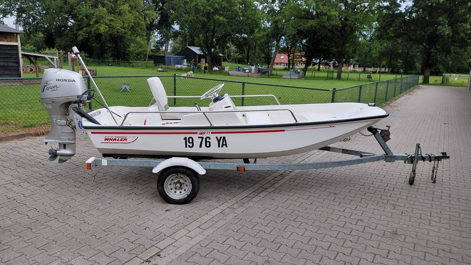 Complete Boston Whaler 13 set met trailer en 45pk 4tact, Watersport en Boten, Ophalen of Verzenden