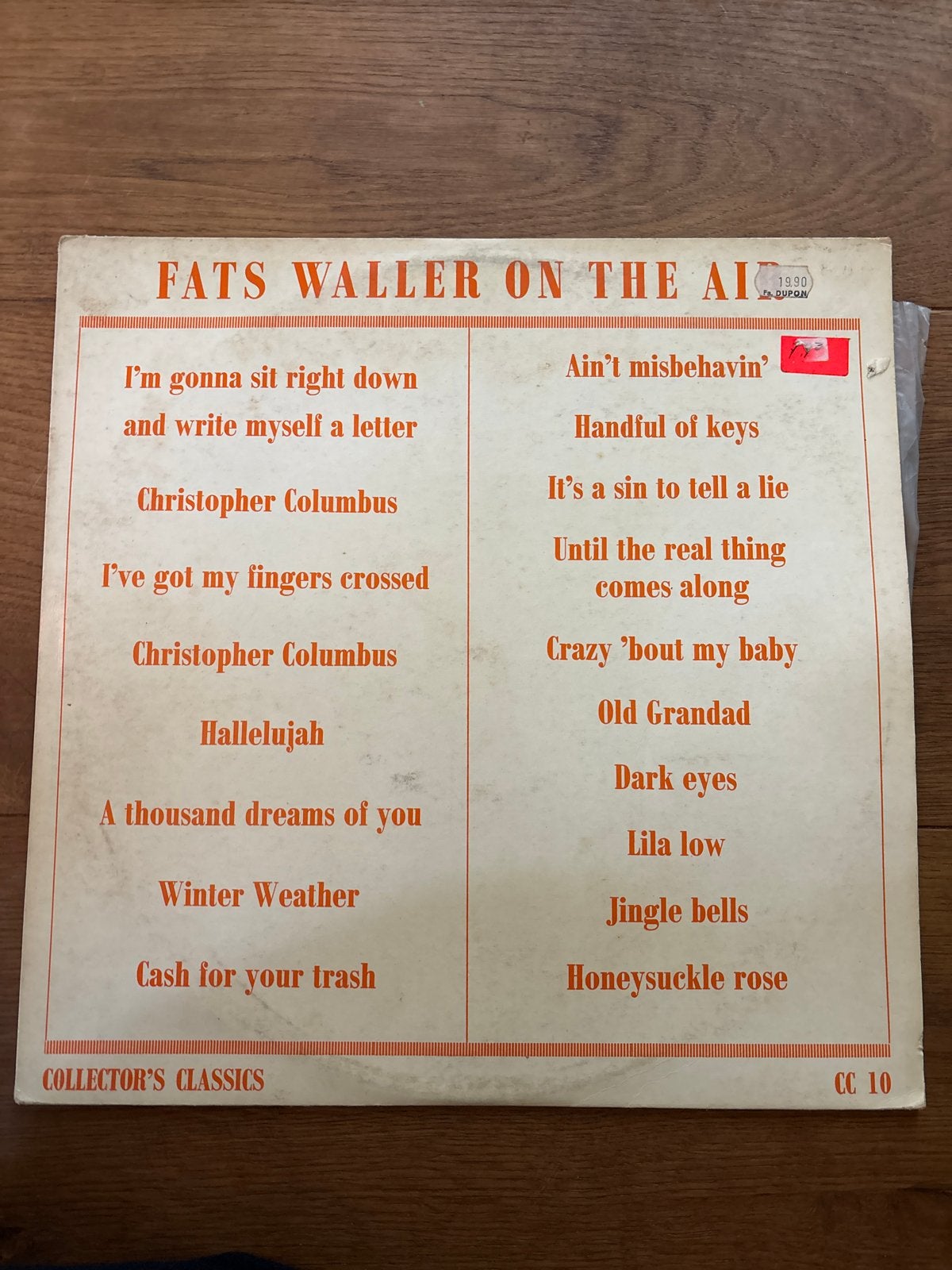 Fats Waller On The Air - Collector's Classics LP, Cd's en Dvd's, LP, Gebruikt, Originele persing, Ophalen of Verzenden