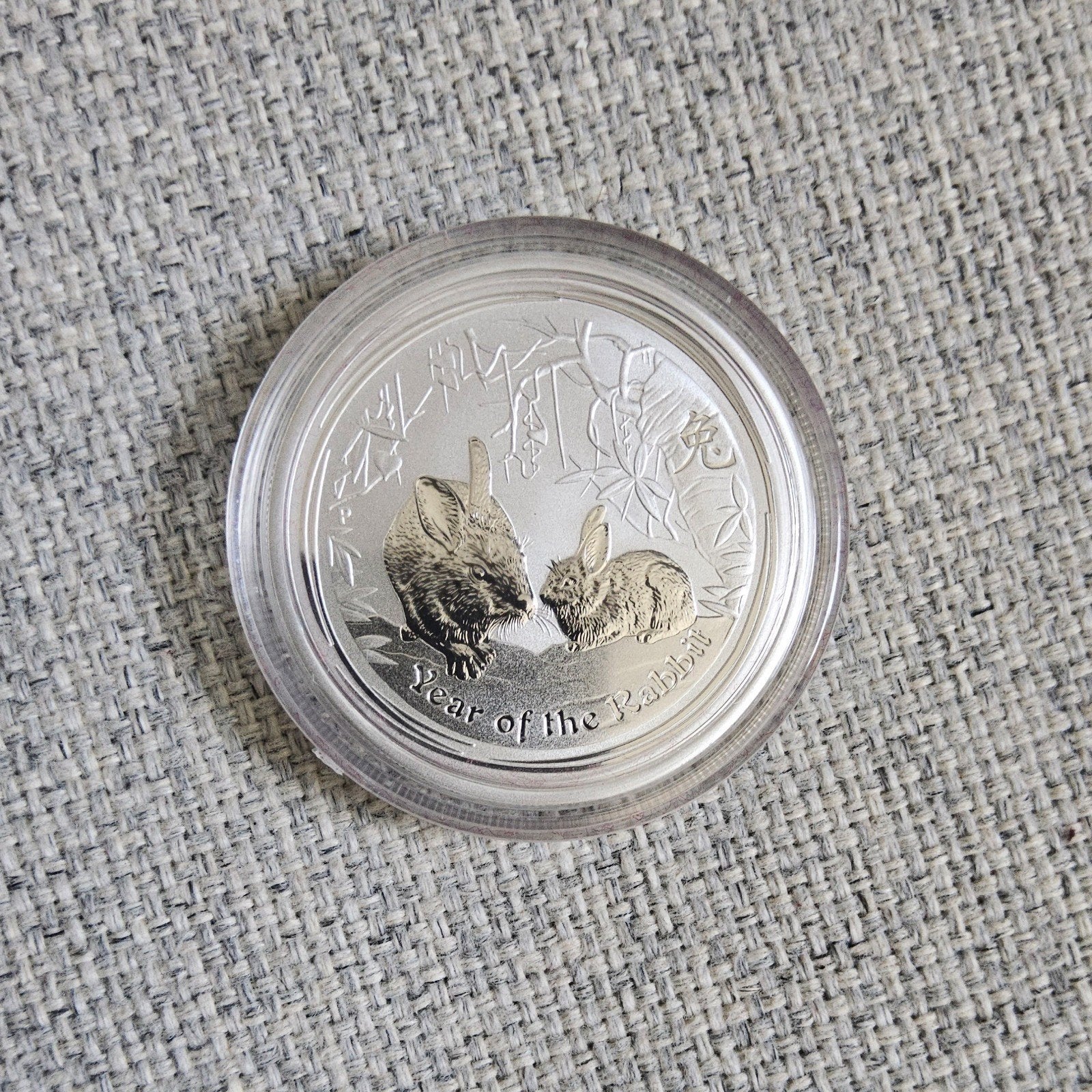 2011 Australische Zilveren Munt - Jaar van het Konijn 1/2 oz, Postzegels en Munten, Ophalen of Verzenden, Losse munt, Zilver