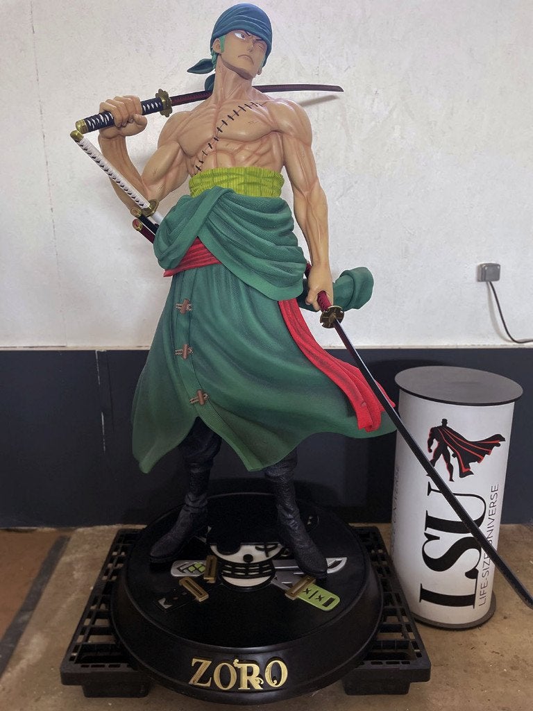 One Piece Roronoa Zoro Life-Size Statue Big Size Studio, Ophalen of Verzenden, Zo goed als nieuw, Fantasy