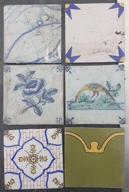 Antieke/oude wandtegeltjes en randtegels, Ophalen