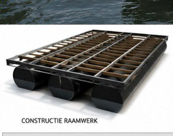 Gezocht Drijvende constructie op 3 stalen buizen, Ophalen, Zo goed als nieuw, Overige typen