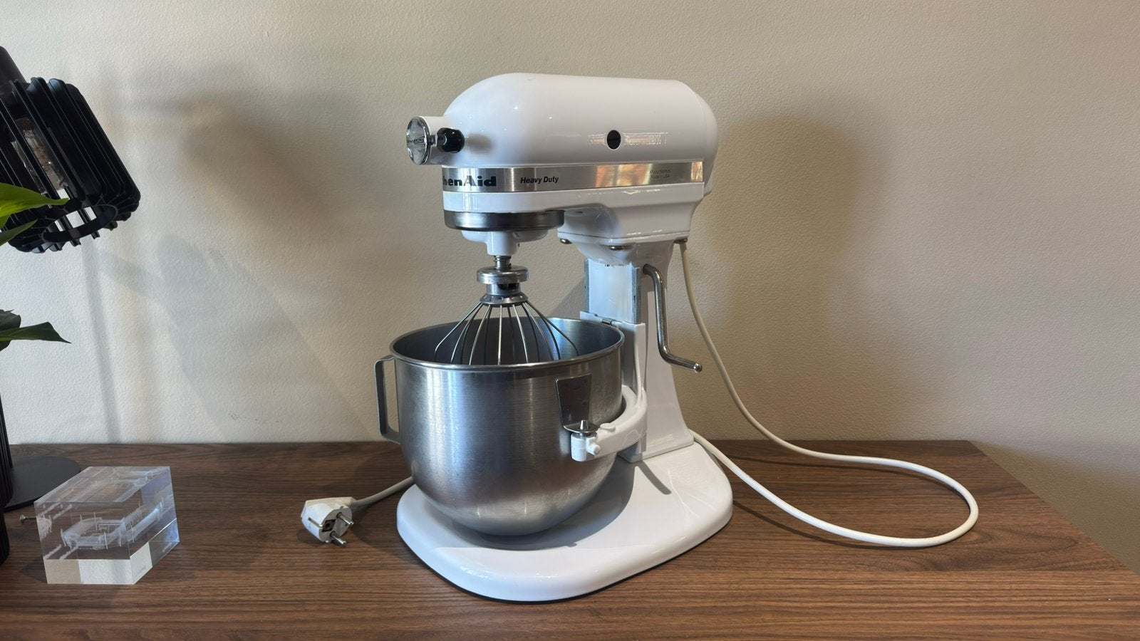 KitchenAid Heavy Duty mixer - Wit - Zo goed als nieuw, 4 liter of meer, Ophalen of Verzenden, Zo goed als nieuw, 3 snelheden of meer