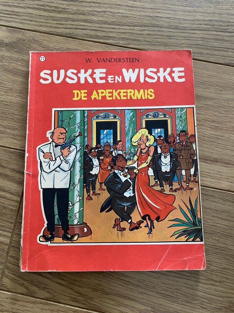 Suske en Wiske 77 De apekermis (1e druk 1967, matte kaft!), Eén stripboek, Ophalen of Verzenden, Gelezen