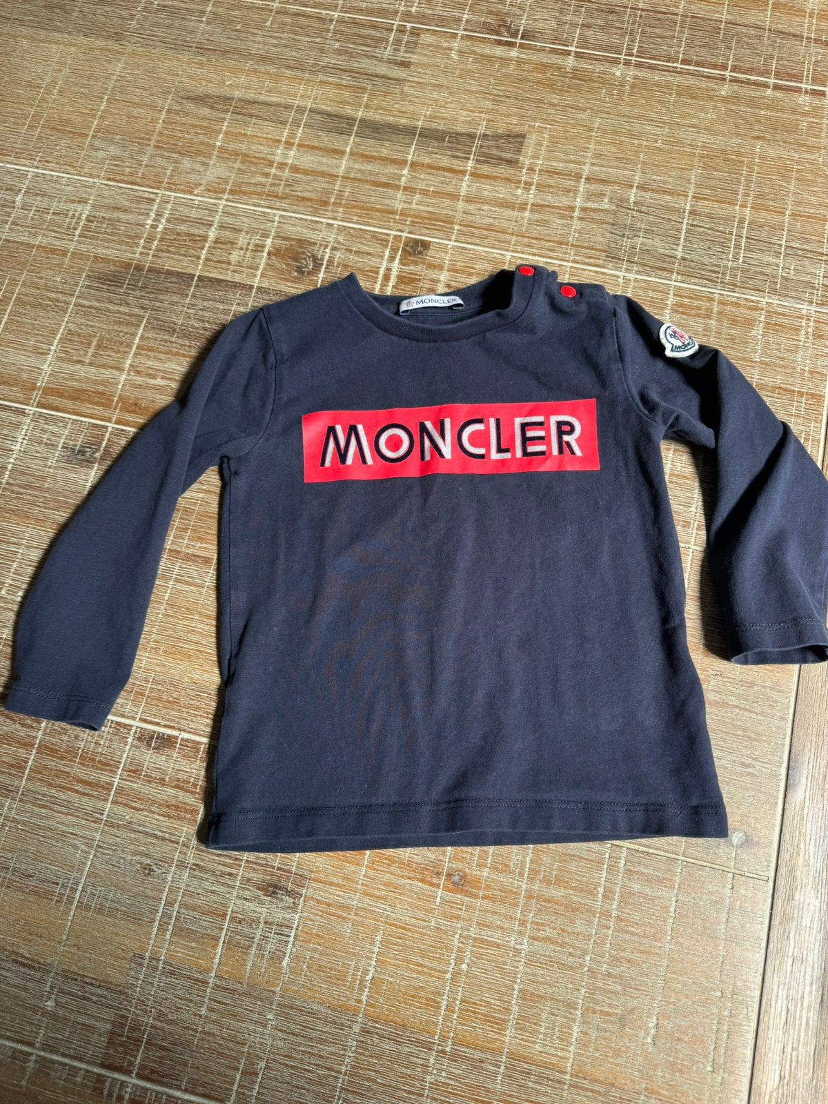 Moncler longsleeve, Ophalen of Verzenden, Zo goed als nieuw, Jongetje, Shirtje of Longsleeve