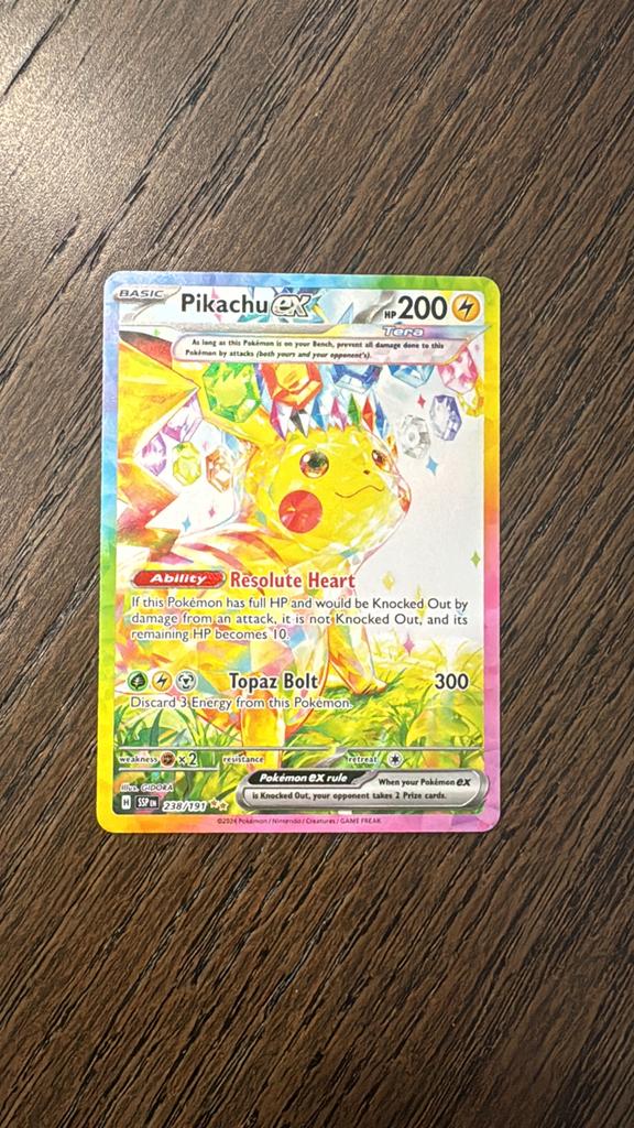 Pikachu EX, Ophalen of Verzenden, Zo goed als nieuw