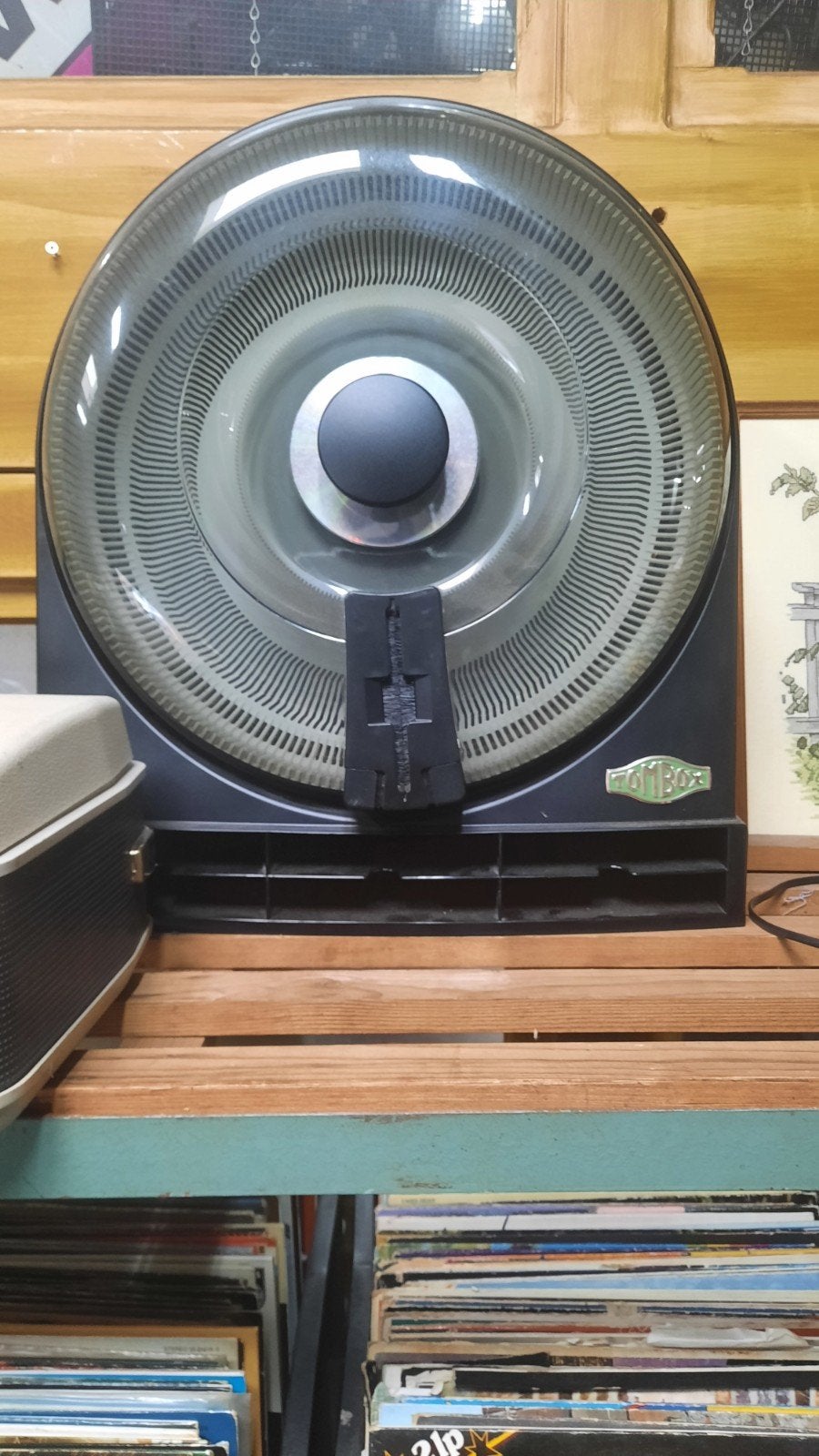 Vintage Tombox dia projector, Ophalen of Verzenden, Gebruikt, Met scherm