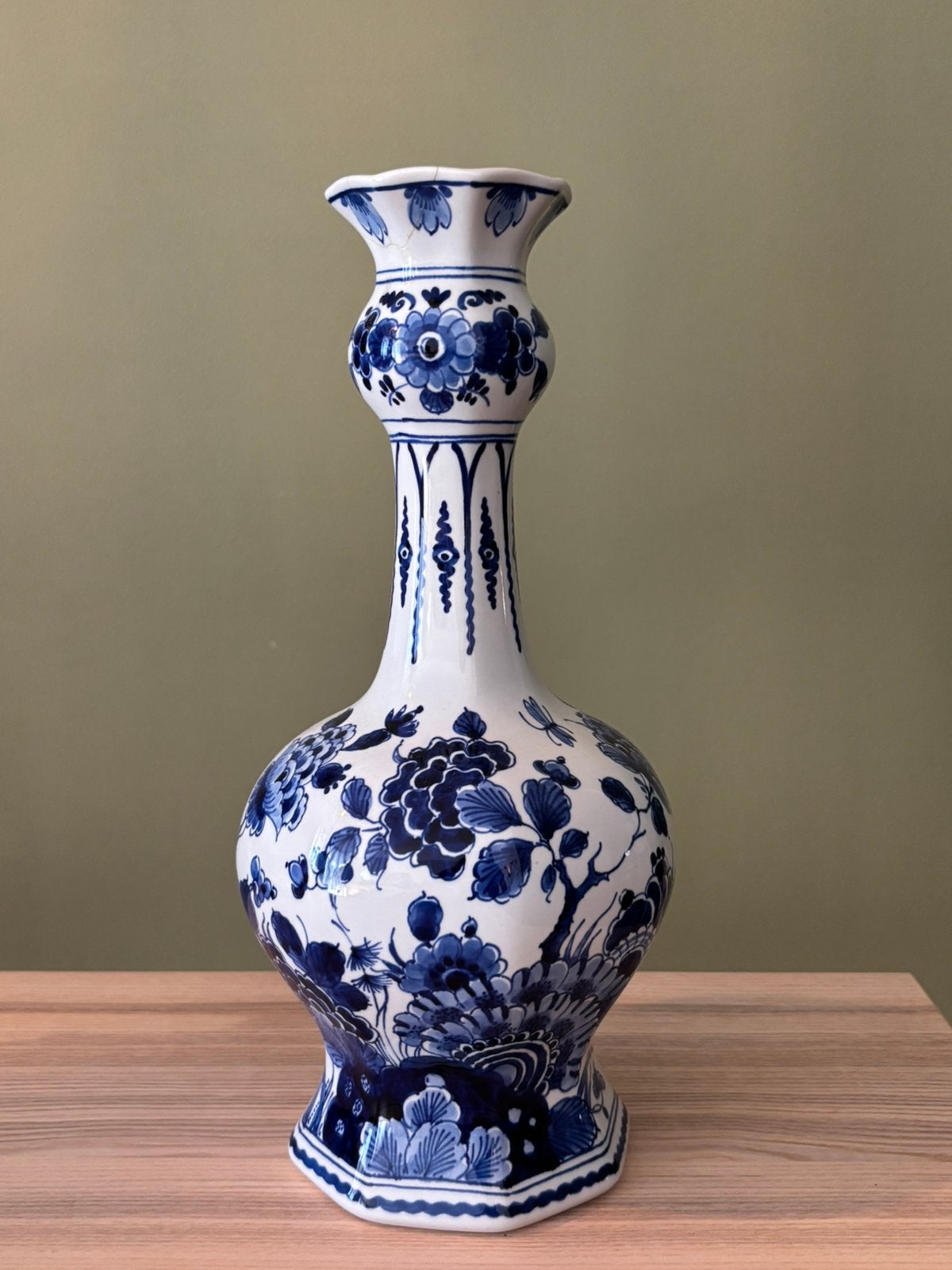 Delfts blauwe vaas - origineel - De Porceleyne Fles, Antiek en Kunst, Ophalen of Verzenden