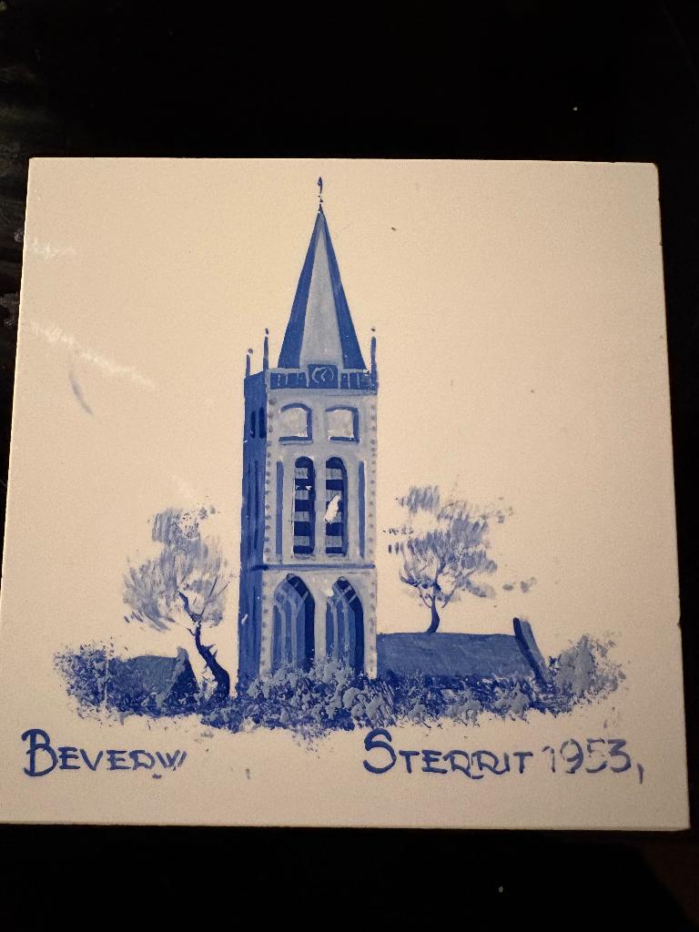 Tegeltje Sterrit Beverwijk 1953, Ophalen of Verzenden, Gebruikt