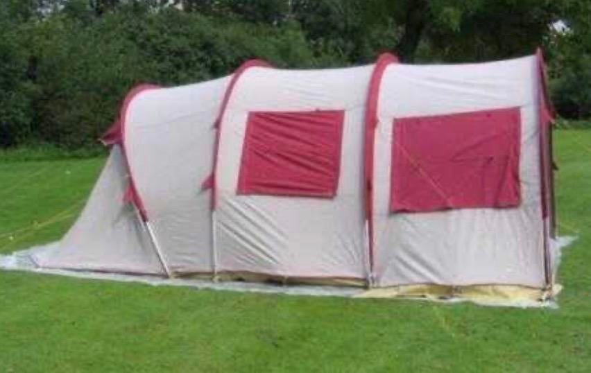 Active Leisure Brixen 4 tent met luifel, Caravans en Kamperen, Ophalen of Verzenden, Zo goed als nieuw, Tot en met 4