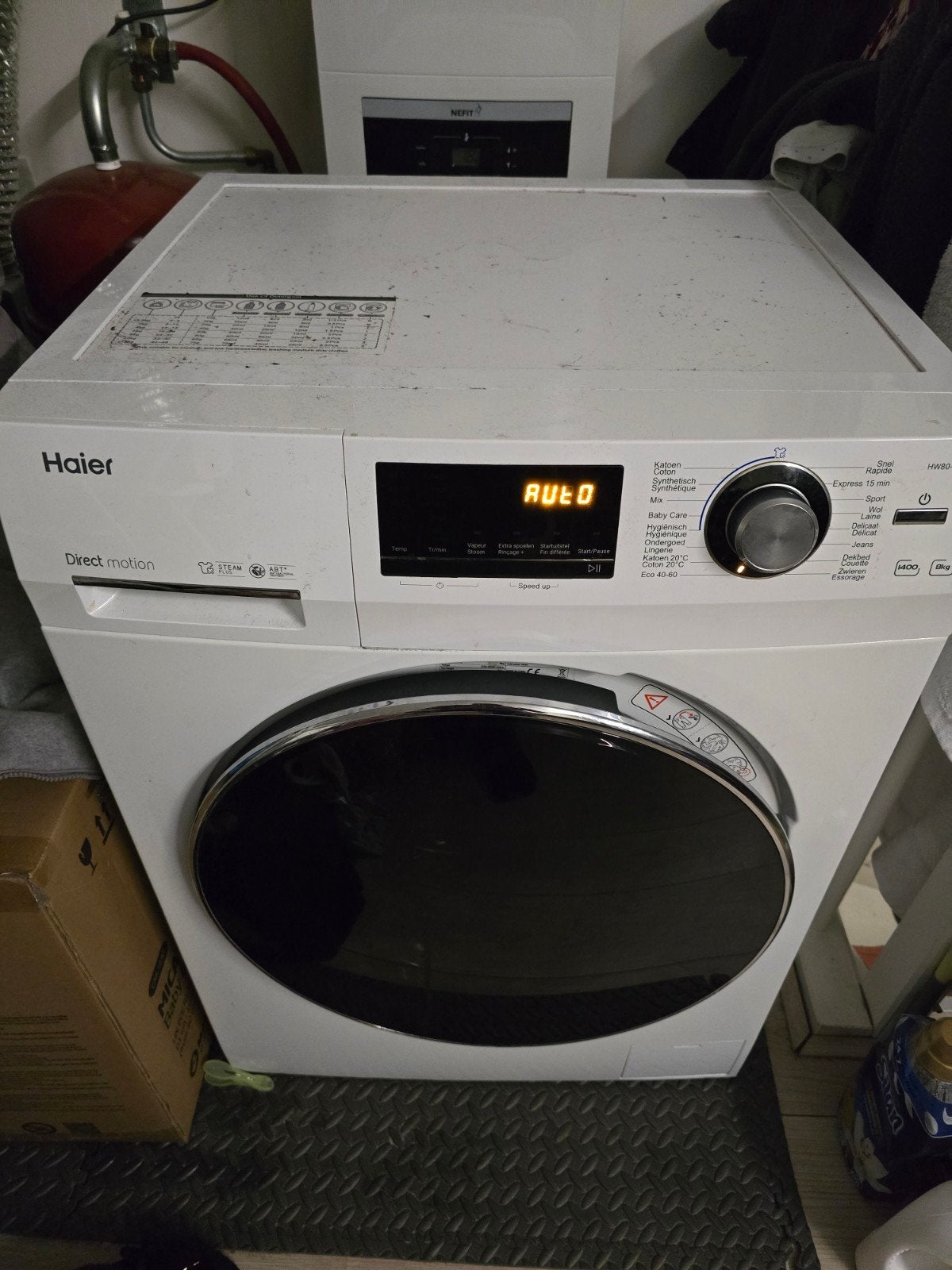 Haier Direct Motion washing machine/ Haier Direct Motion Voo, Ophalen, Zo goed als nieuw, Voorlader, Kort programma